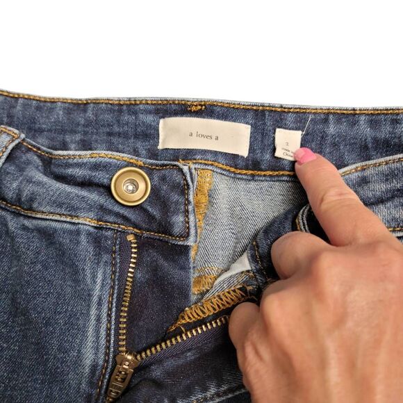 a loves a Blue Denim Super High Waist Skinny Jeans - Picture 8 of 12